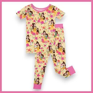 Little Sleepies Disney Princess Belle Short Sleeve Pajama Set 3T NIB